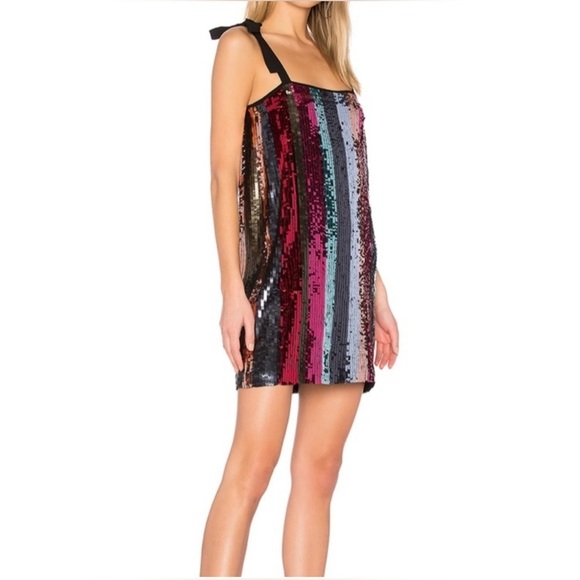 Tanya Taylor Sequin Shift Dress - Size 0 - NWOT - Erykah Dress in Sunset Multi - Picture 3 of 16